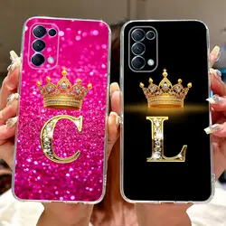 For Oppo Reno5 Pro 5G Case Cute Letters Back Cover Soft Silicone Case For Oppo Reno5 Reno 5 K 5K Pro 5G Case Coque Fundas Bumper