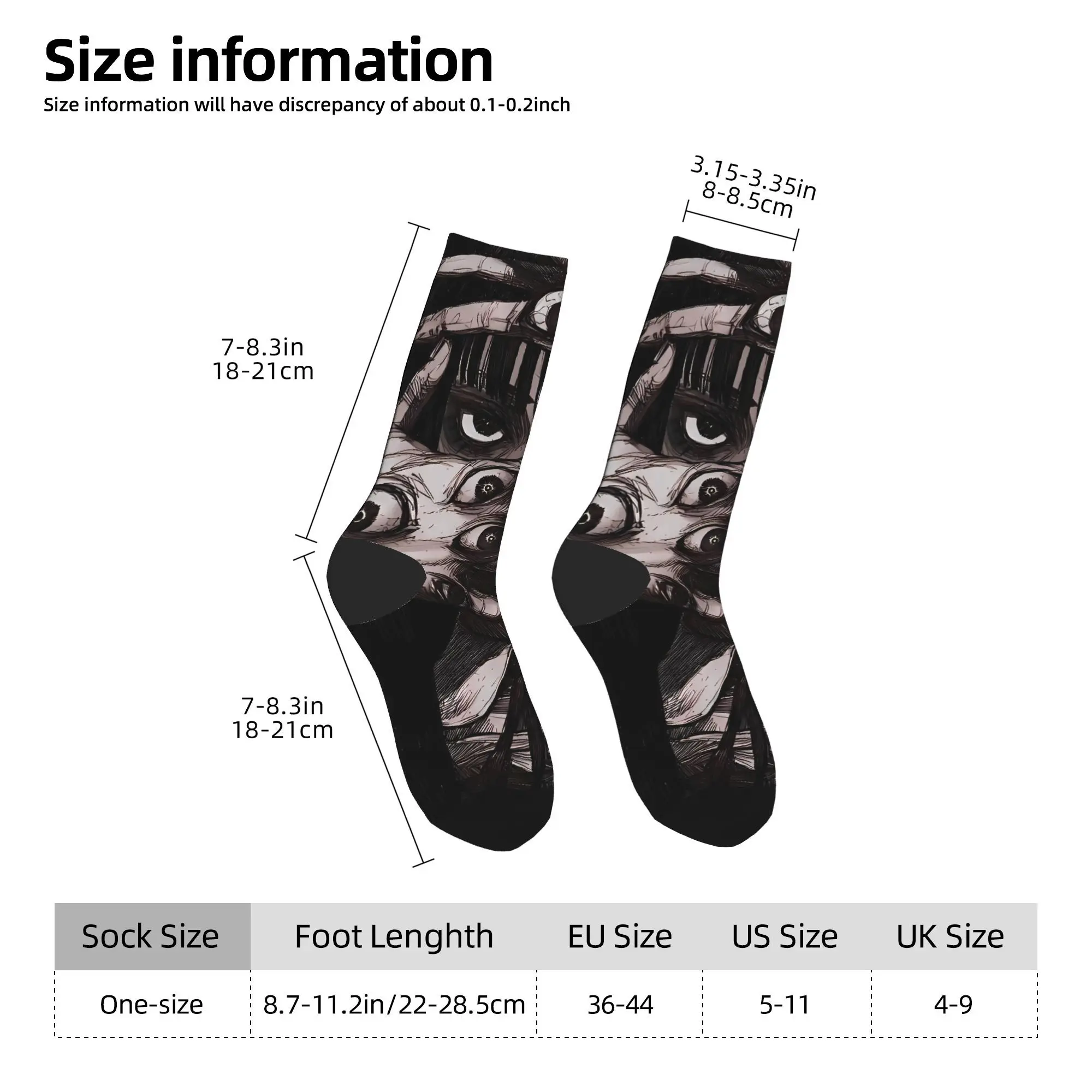 جوارب Tomie Junji Ito جوارب الخريف جوارب غير رسمية للنساء والرجال جوارب ناعمة جرافيك لوح التزلج جوارب مضادة للانزلاق