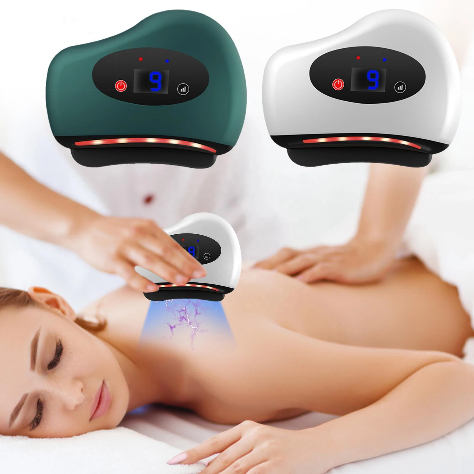 

Electric Guasha Scraper Board Microcurrent Face Massager Wrinkle Face Lift Device Guasha Plate Facial Lifting Firming Skin Care