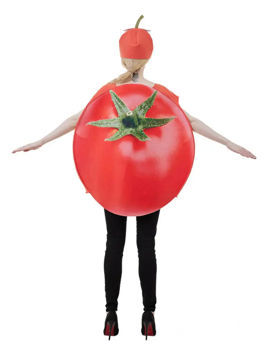 Halloween Fruit Slice Speelkostuum Volwassen Groente ato Stage Performance Pak ato Cosplay Jumpsuit Polyester Materiaal