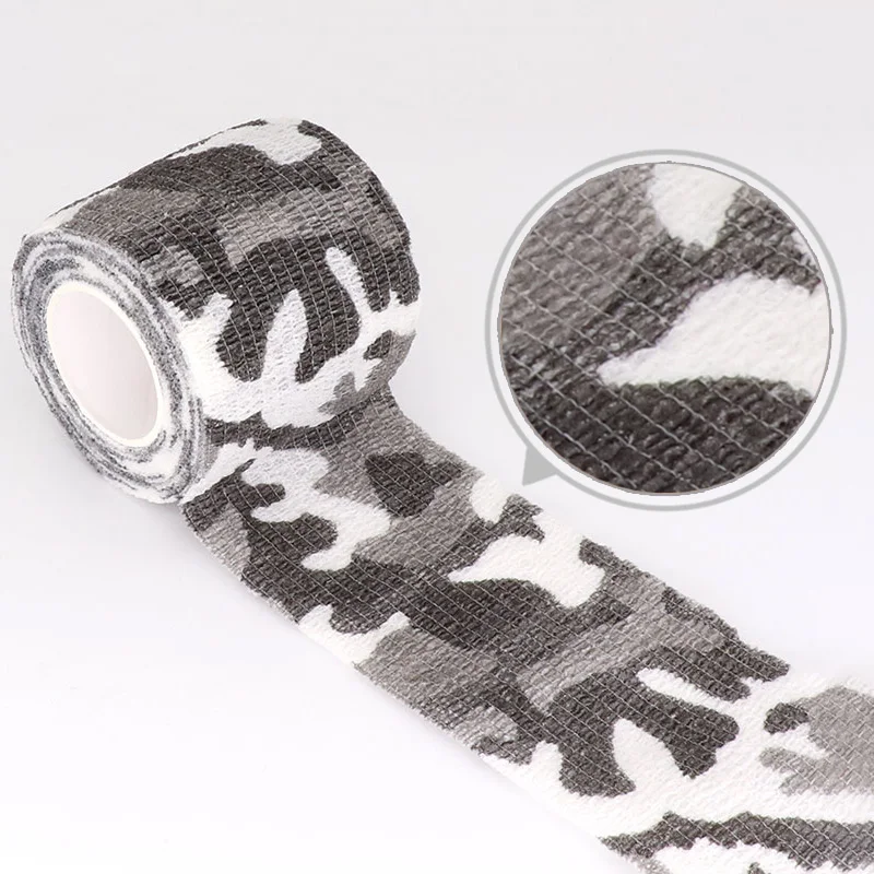 1/3/6 Pcs Self-adhesive Elastic Bandages Black And White Camouflage  Decoration Hunting 4.5m Sports Protective Equipment Bracket