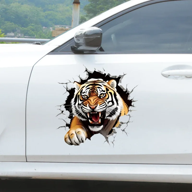 Popular Car Shepherd Dog Tiger Stickers Motorcycle Stickers Notebook Wall Stickers 3D Decorative Car Stickers Scratch Covering - view 5