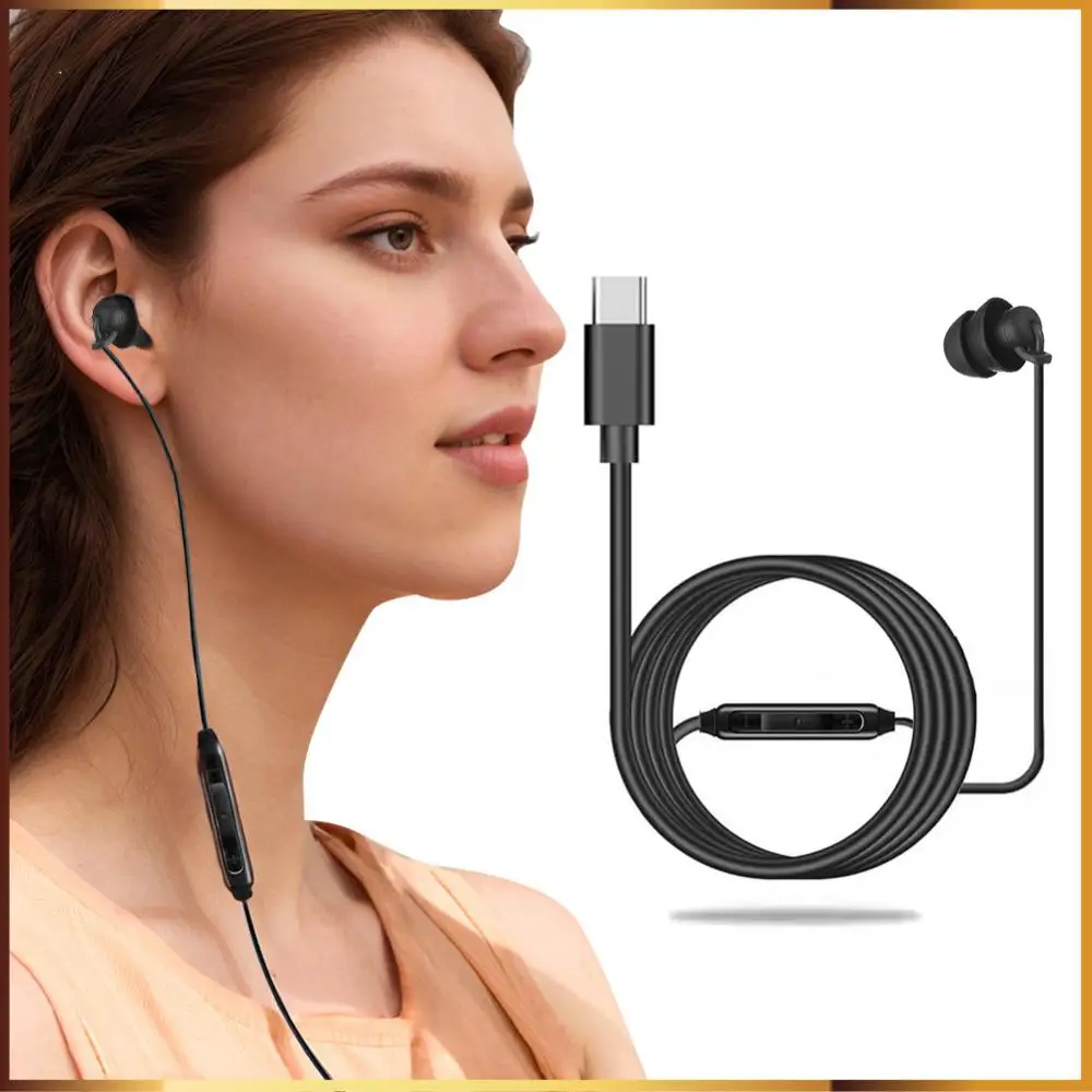 

3.5mm/Type-c Wired Earbuds In Ear Headphone Wired Earphones with Mic One Side Earplugs Single Side Earphone for Smart Phones MP3