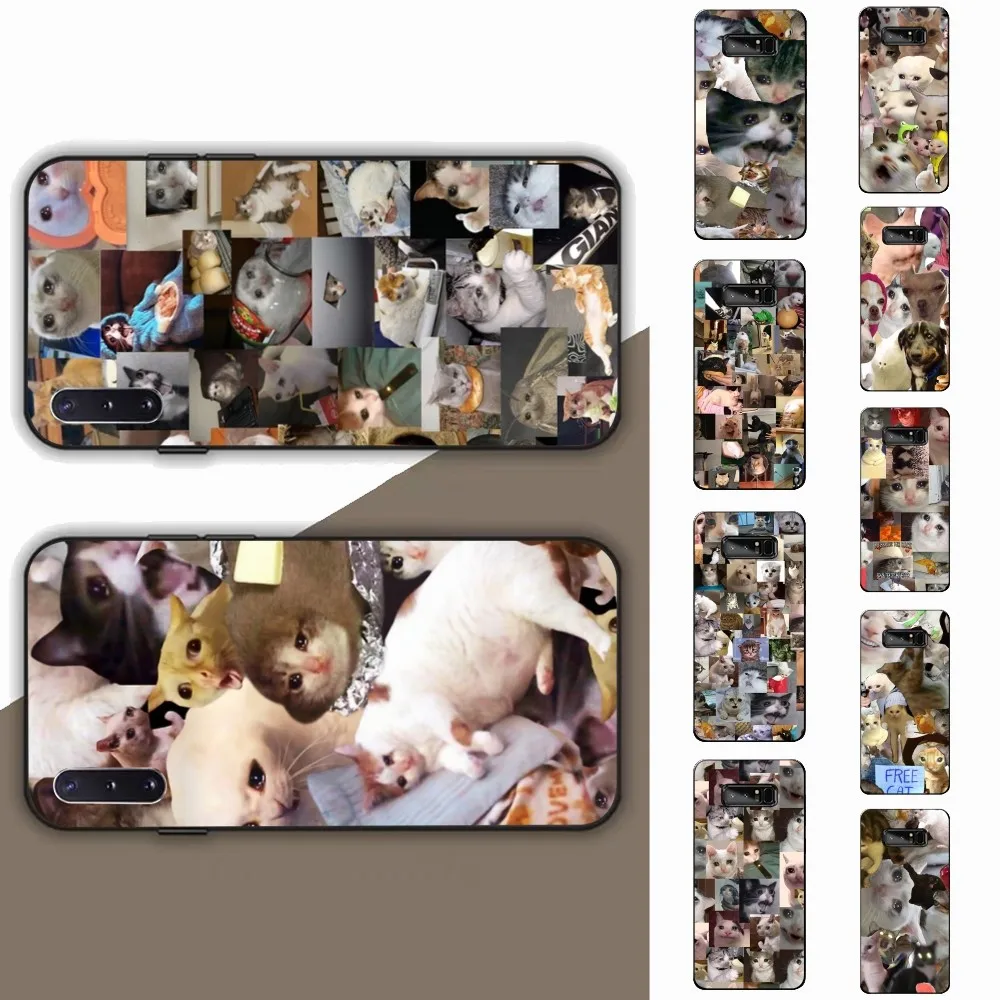 Crying Cat Memes Phone Case For Samsung Note 8 9 10 20 pro plus lite M 10 11 20 30 21 31 51 A 21 22 42 02 03