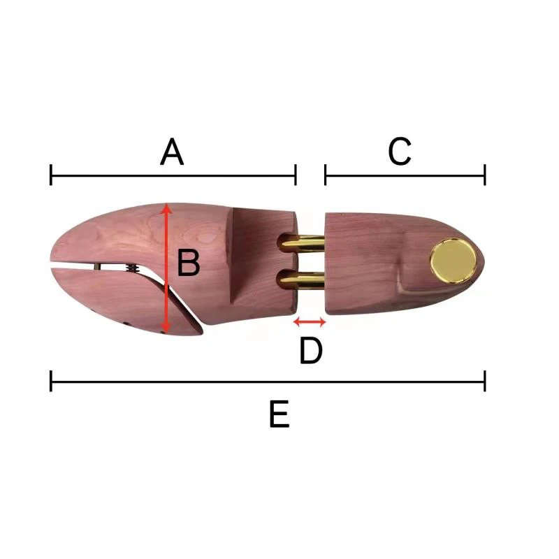 Men's and Women's Twin Tube Adjustable Red Cedar Shoe Tree Wood Shoe Tree