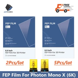 ANYToxic BIC-Film FEP pour Imprimante 3D Photon Mono X / Mono X 6K / M3 Plus / Mono X2/Mono X 6Ks, Épaisseur 0.15mm, 2/5 Pièces par Ensemble
