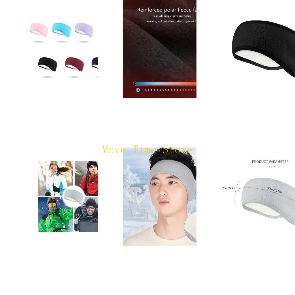 

92ME Fleece Ear Warmer Winter Headband Stay Warm Full Cover Earmuffs for Running