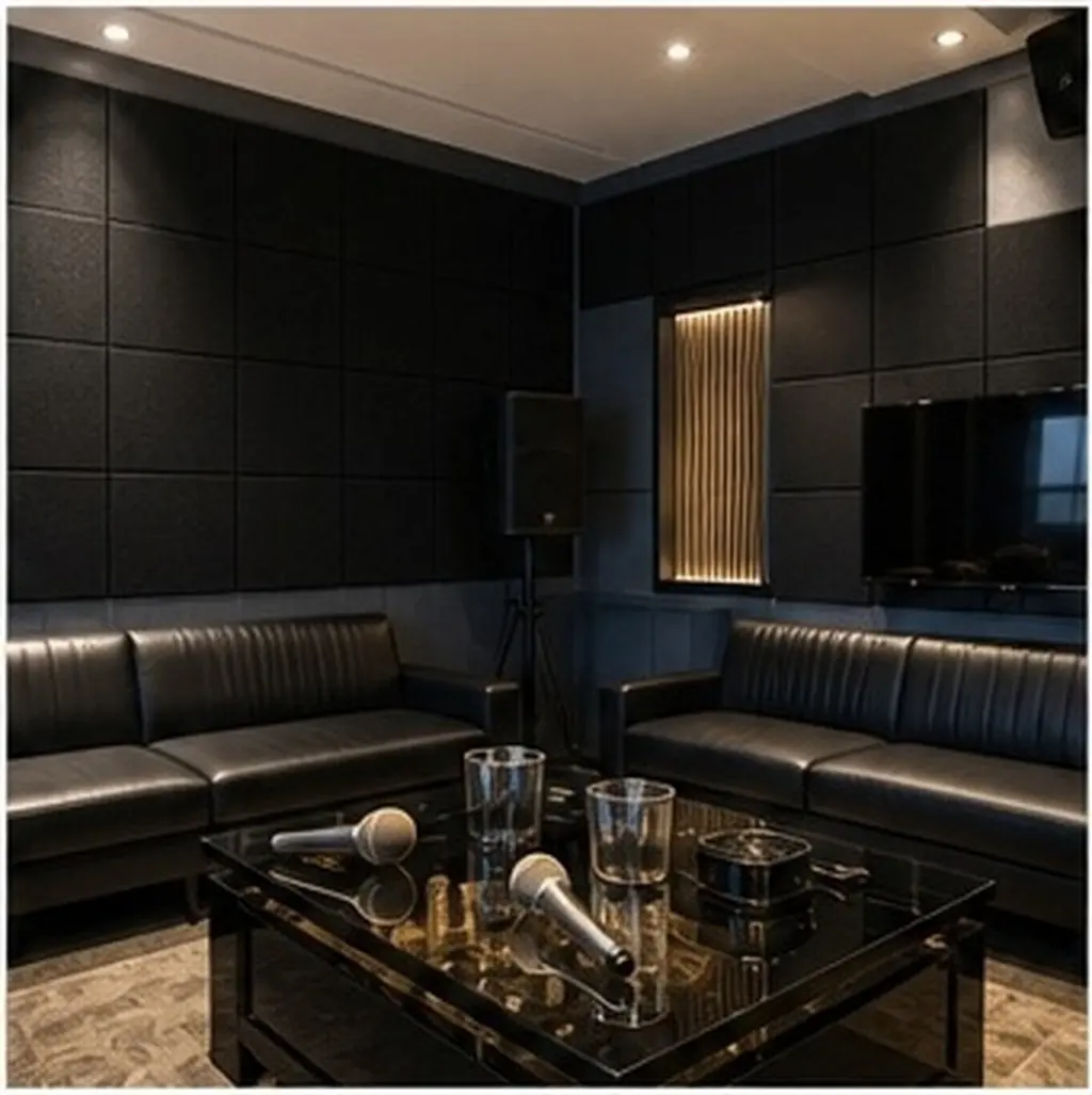 5Pcs Versatile Felt Acoustic Panel Design Soundproofing Wall Board for Home Music Room Dance Studio Ktv Recording