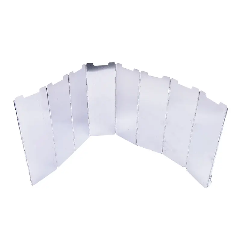 Gran oferta, estufa de Gas plegable de 8 placas, cocina para acampar al aire libre, cortavientos, equipo de Camping