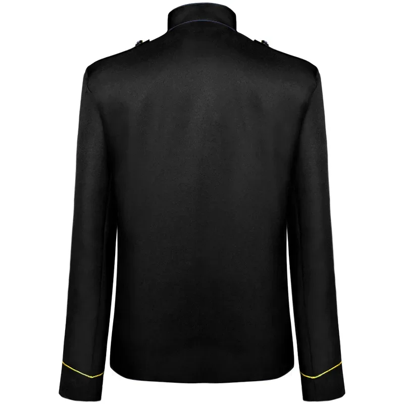 Chaqueta Husar bordada para hombre, Blazer Medieval de Cosplay, abrigo gótico Steampunk, uniforme de desfile de baterista, chaquetas militares, ropa para hombre