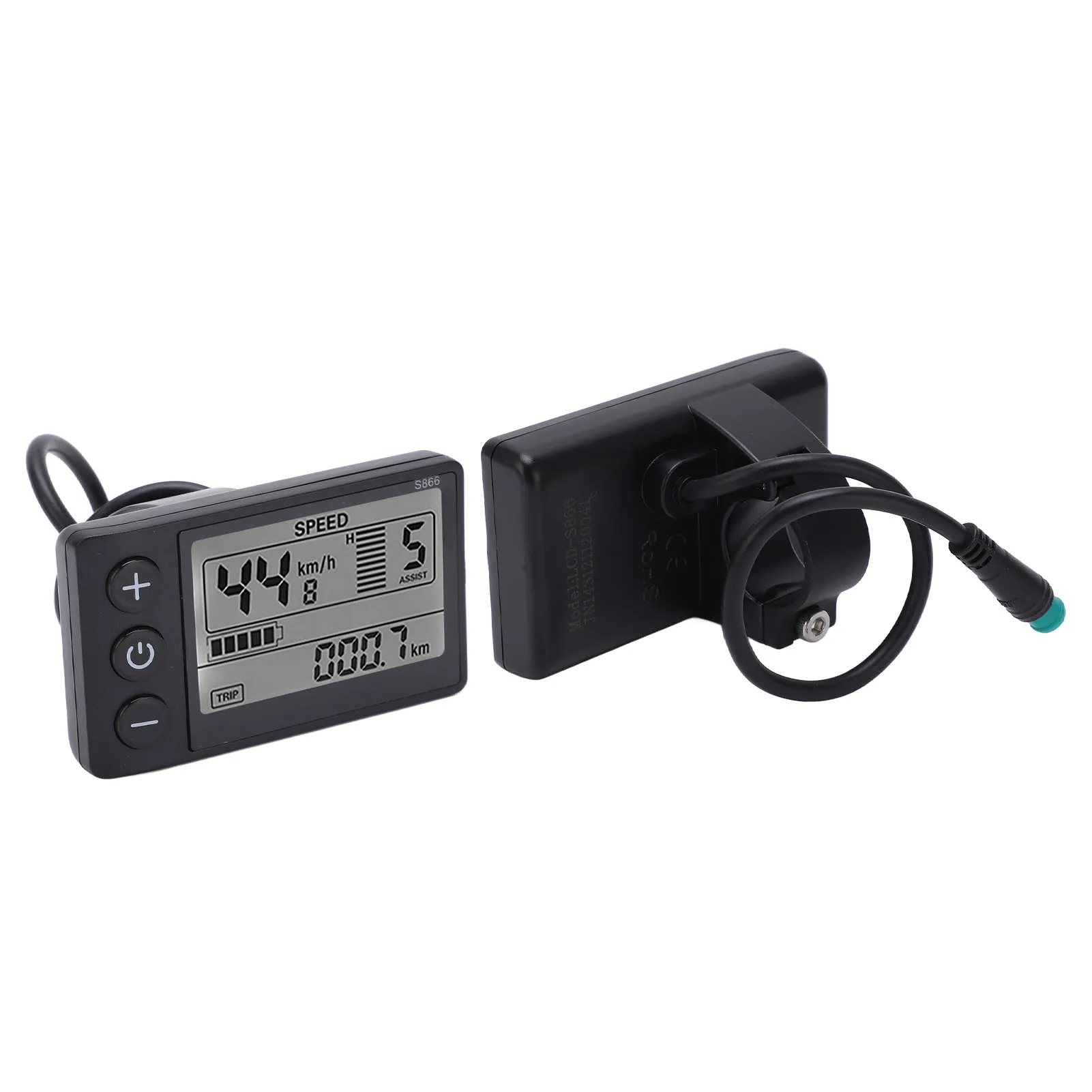 New S866 Electric Bike LCD Display Meter 24V 36V 48V Control Panel with IP65 Waterproof Plug Electric bicycle Accessories