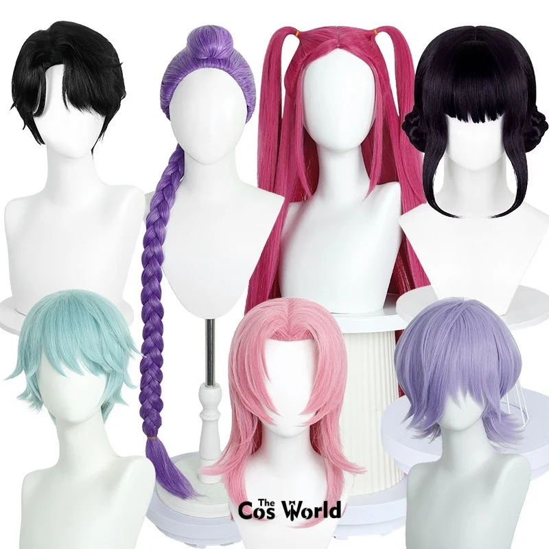 

K-Pop Mira Zoey Rumi Kang Jinu Abby Mystery Romance Baby Saja Halloween Movie Cosplay Wigs Synthetic Hair
