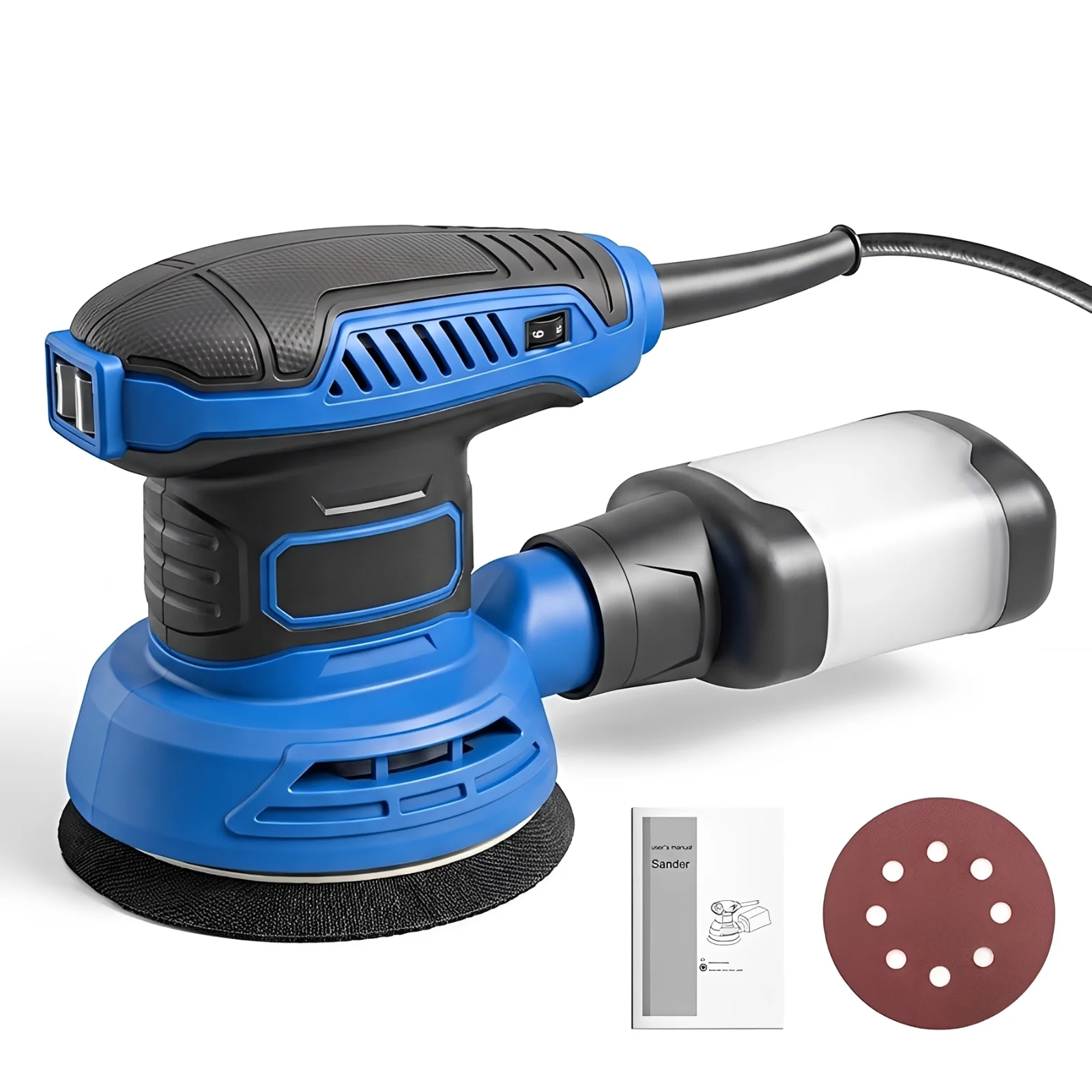 5-Inch 670W 6-Speed Random Orbital Sander, 12000RPM Electric Disc Sander for Wood Sanding, Paint Polishing & Woodworking