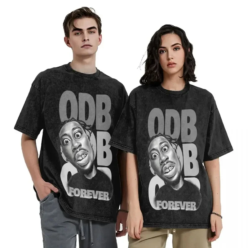 High Quality Cotton 2024 ODB Forever Caricature Ol Dirty Bastard Washed T Shirt Outfit Harajuku T-Shirts Men Women Tee Shirt