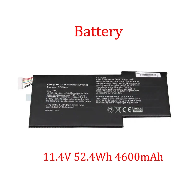 

Laptop Battery For MSI GF63 series S9N-903A210-M47 S9N903A210M47 11.4V 52.4Wh 4600mAh Black New