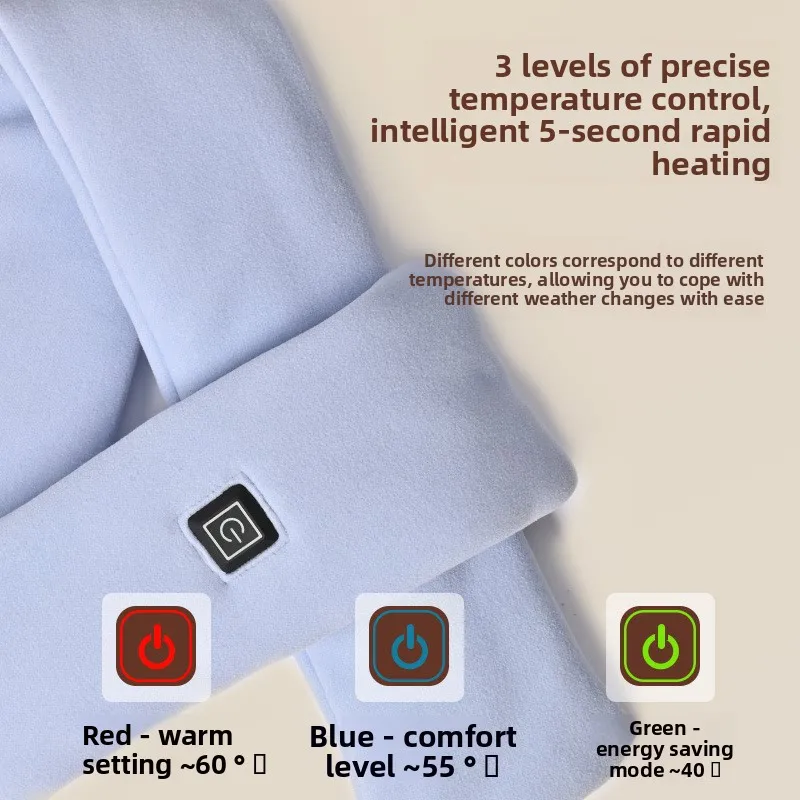 

New Electric Heating Neck Warmer Smart Charging Scarf Winter Men and Women Shoulder Warm Neck Artifact