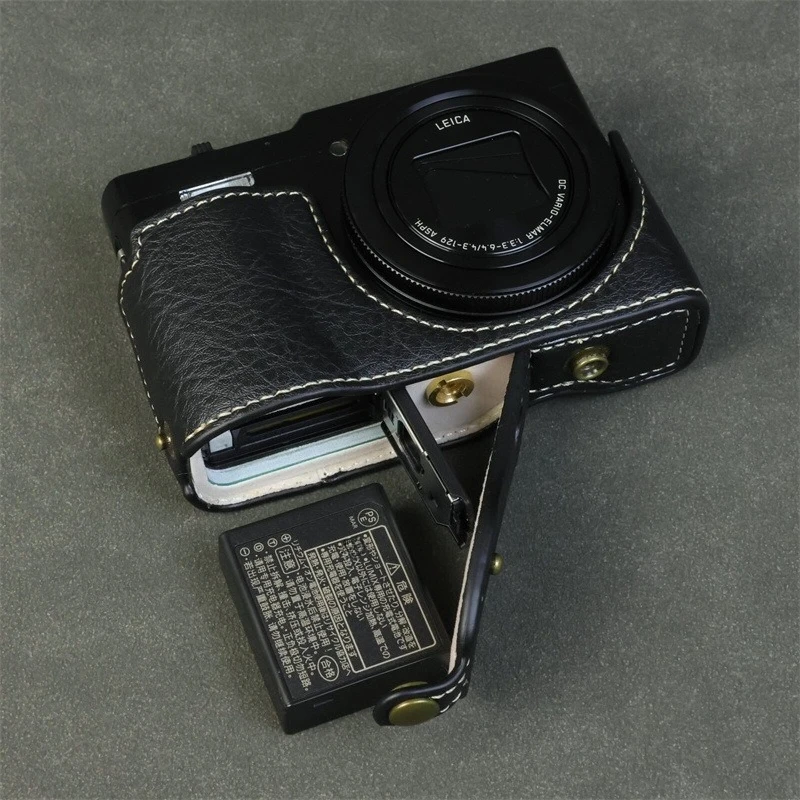 For  Panasonic Lumix ZS99, base open hole case camera bag leather case tz99 protective case