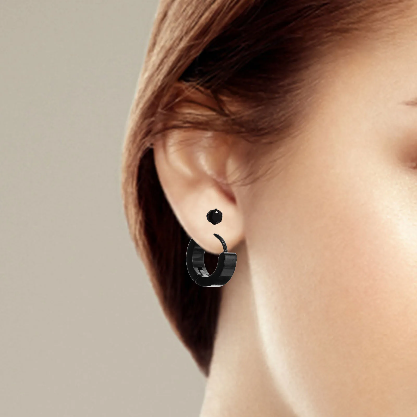 Zestaw kolczyków minimalistyczne kolczyki koła uniwersalne dopasowanie do różnych stylizacji bezpieczne w noszeniu modna biżuteria