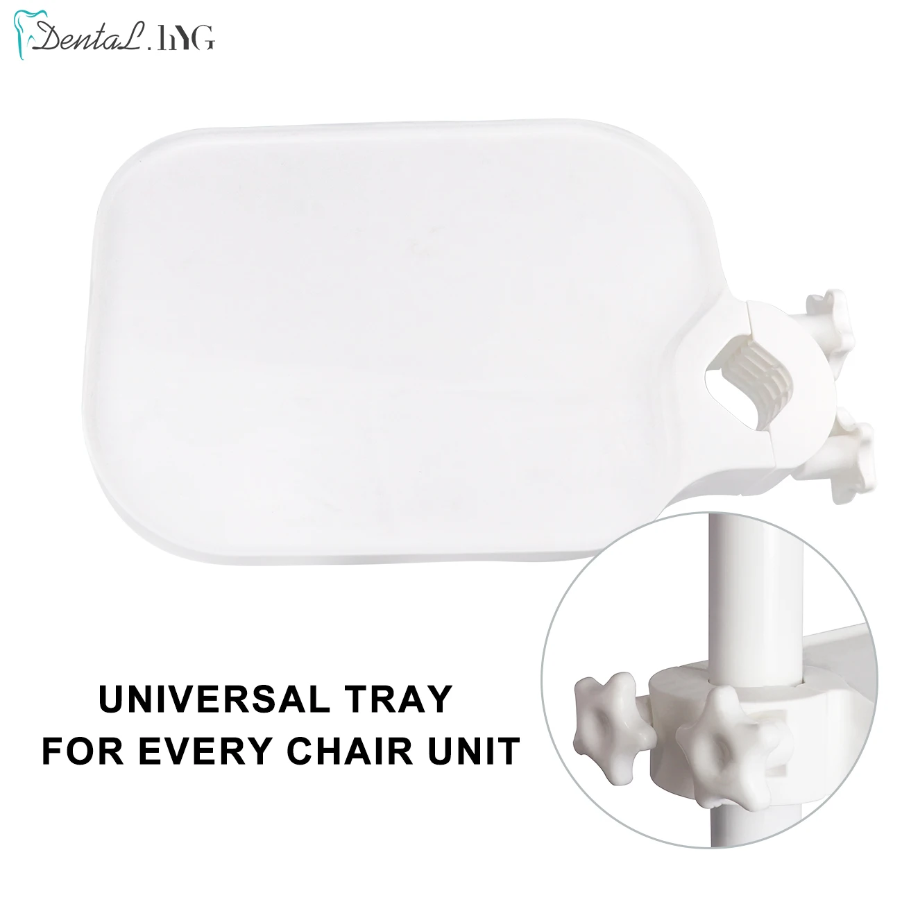 

Dental Plastic Scaler Tray Post Mounted Shelf Tray Table Dentistry Chair Accessories Instrument Rotatable Placed Additional Tool