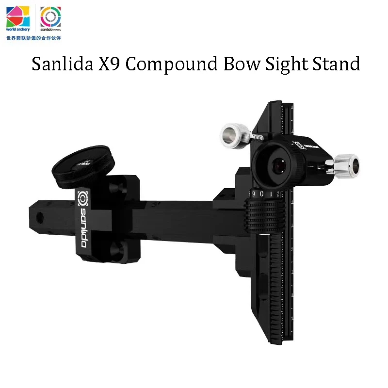 

Sanlida X9 Archery Bow Sight Stand For Compound Bow 6" Carbon Bar Easy Adjustment Target Shooting Accessories