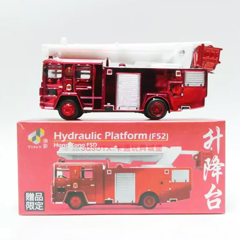 

Diecast Alloy TINY HYDRAULIC PLATFORM F52 Fire Engine Model Simulation Toy Collection Gift Static Display