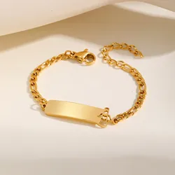 Free Engraving Name Date Bracelet for Baby,NK Chain Hollow Angel Stainless Steel Bracelets,Fashion Waterproof Jewelry Gift