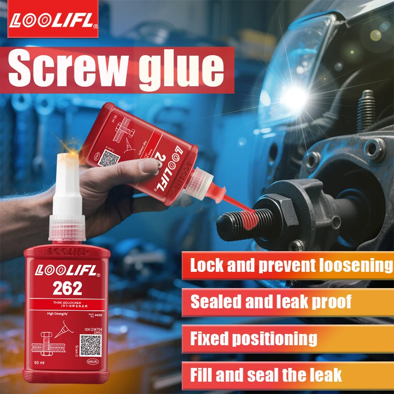 50ml 262 Screw Lock Threadlocker Quickly Cured Thread Locking Agent Anaerobic Adhesive Corrosion-Resistant Anti-Loosening Glue - Image 3