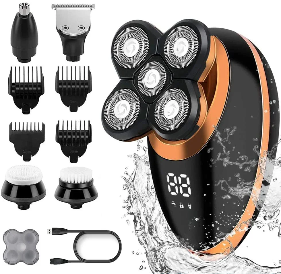 

Electric Shaver for Men Beard Hair Trimmer Rechargeable Razor LCD Display Grooming Kit