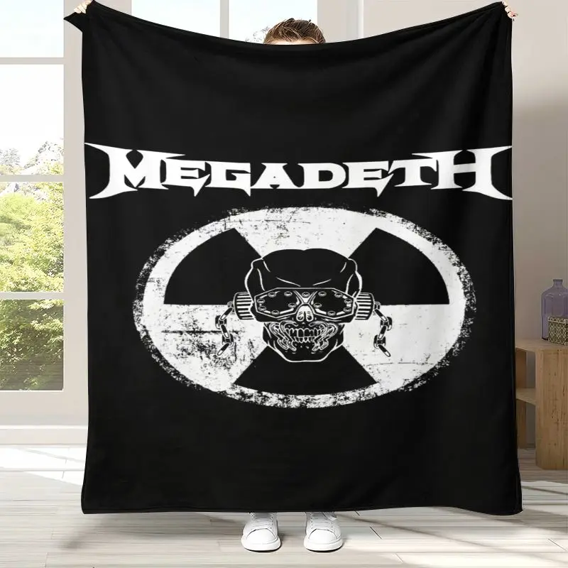 Sign M-Megadeth Heavy Metal Band Soft Flannel Throw Blanket,Cozy Warm Blanket for Bed,Sofa,Living Room,Picnic,Home Decor,Gift