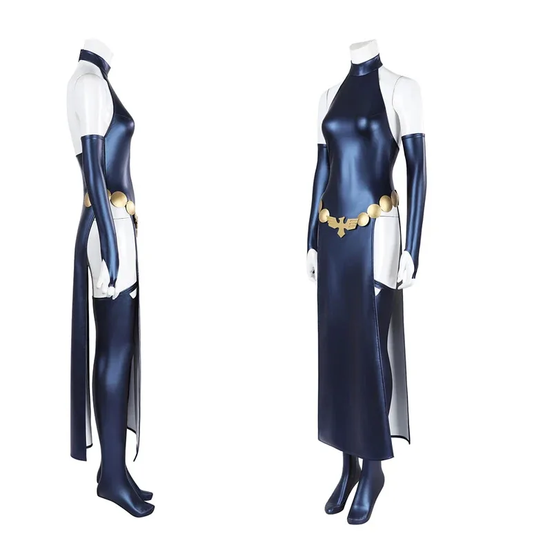 

25COSSexy Dress Teen Raven Cosplay Titans Costume Disguise Fantasia Clothing Halloween Carnival Cape Jumpsuit Leather Woman Set