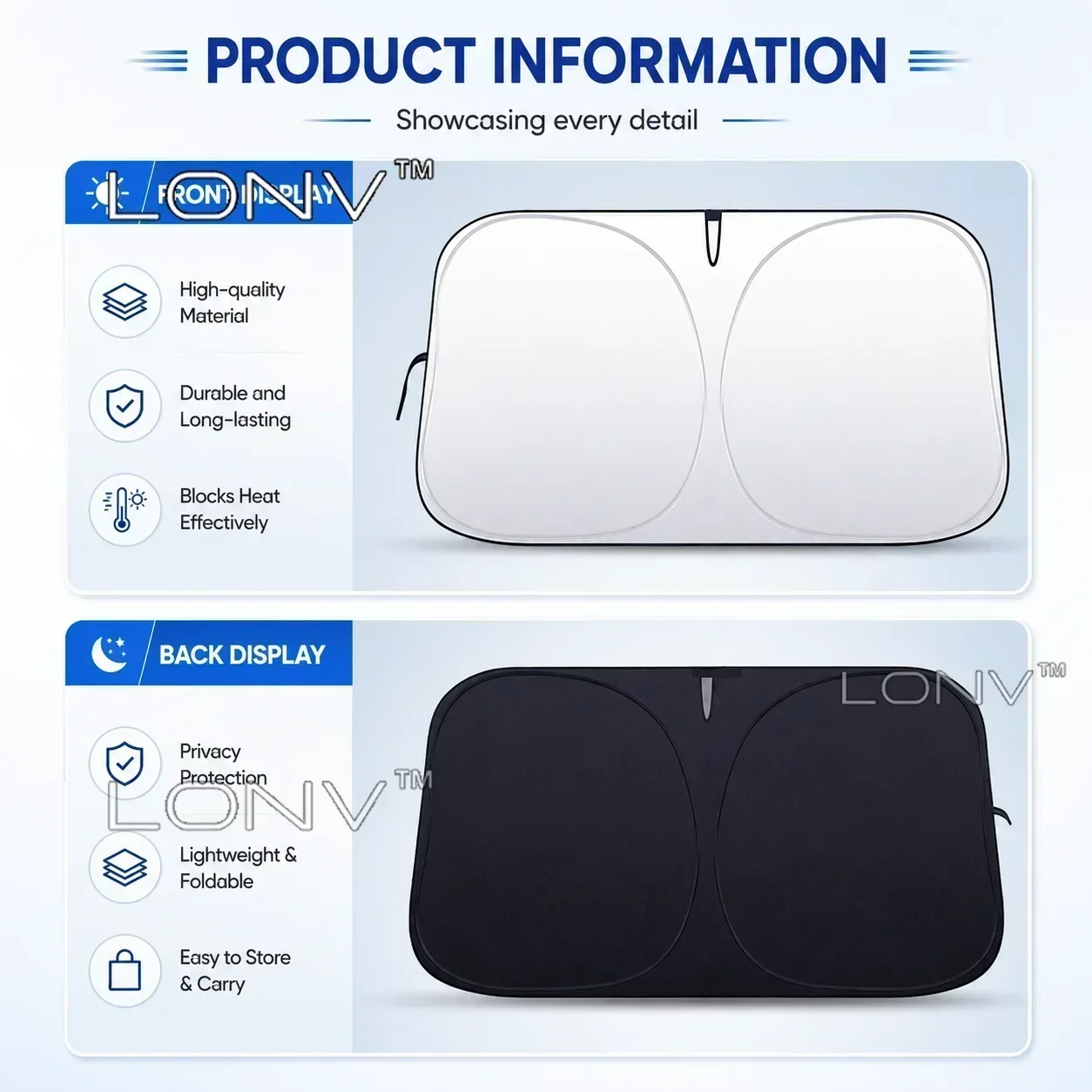 Für iCAUR V27 iCAR V27 2026 2027 2025 Auto-Sonnenschutz Frontscheibenabdeckung Faltbarer Auto-Wärmeisolierungs-Zubehör – Detail 2