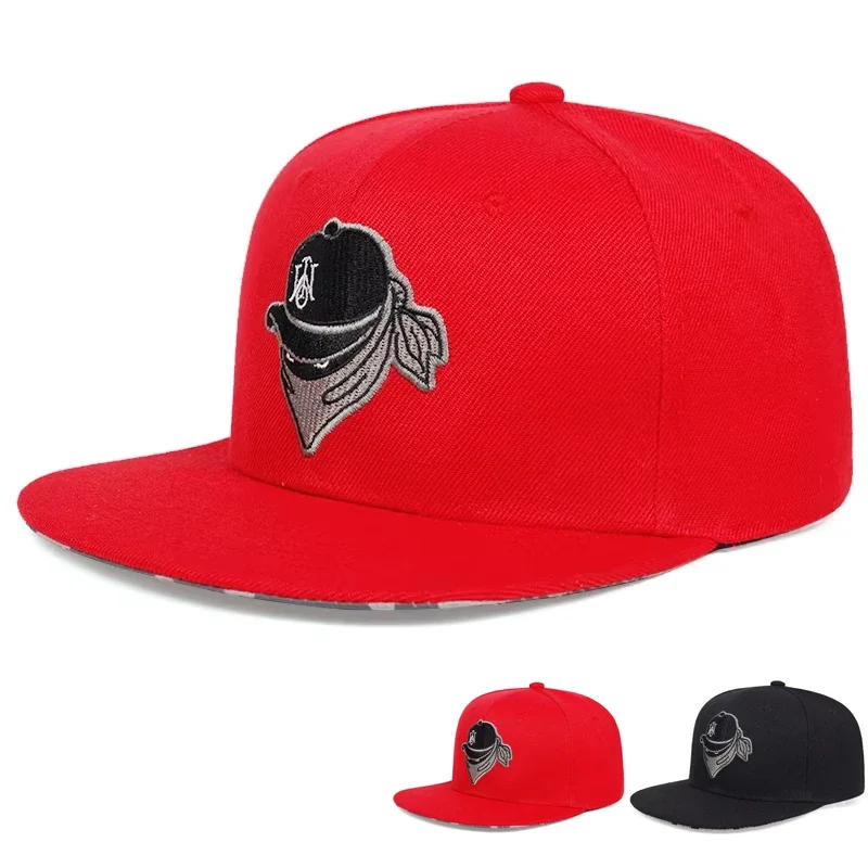 Unisex Masked Embroidery Hip-hop Hats Spring Autumn Outdoor Adjustable Casual Baseball Caps Sunscreen Hat