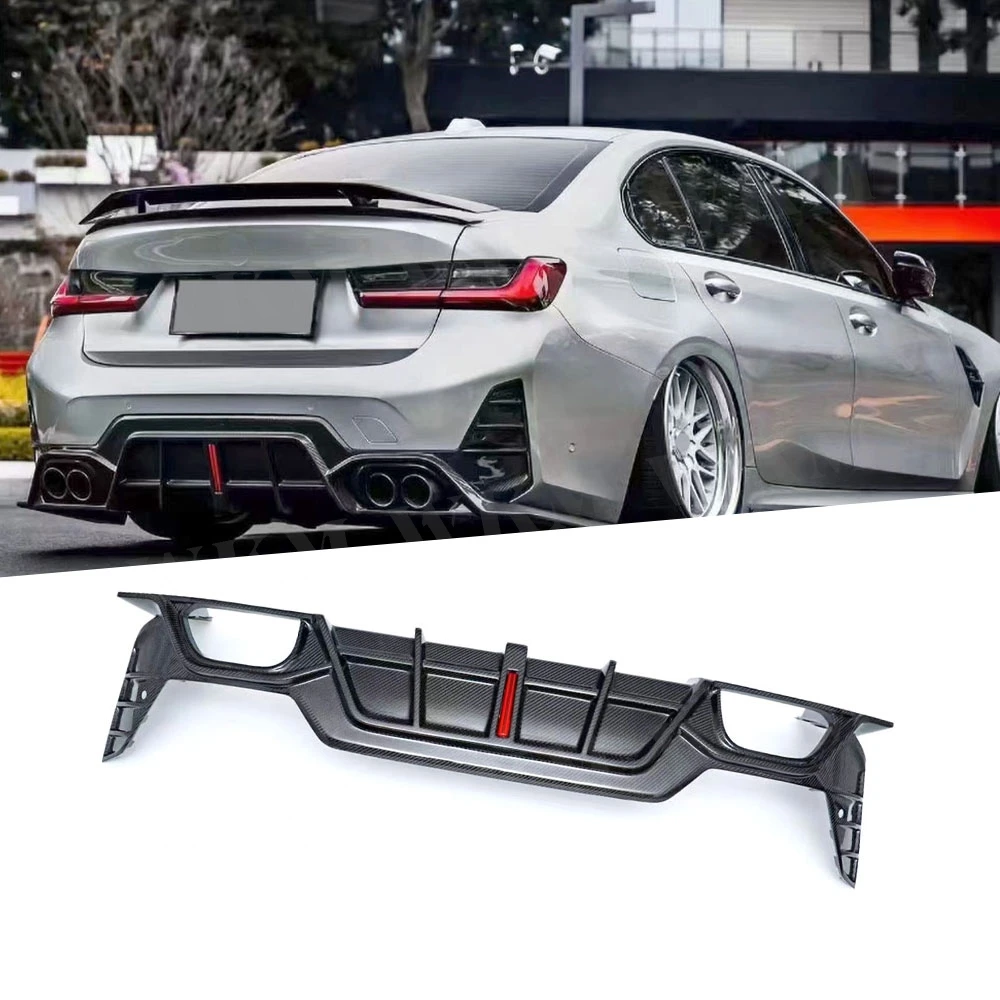 

Dry Carbon Fiber Rear Bumper Diffuser Side Splitters body kits For BMW G20 CMST Sport 2023+