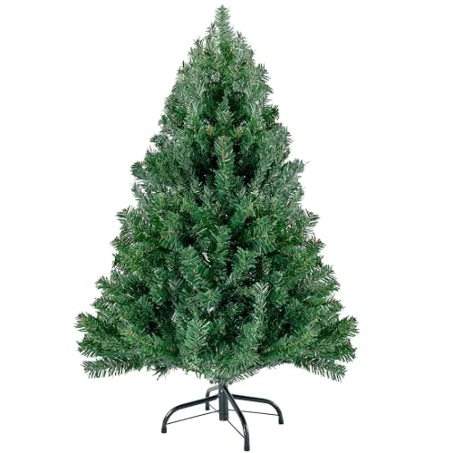 Árbol de Navidad verde de 4 pies, pequeño árbol de Navidad Artificial con bisagras de primera calidad para decoración navideña en el hogar, estilo abeto canadiense, Bodied completo T