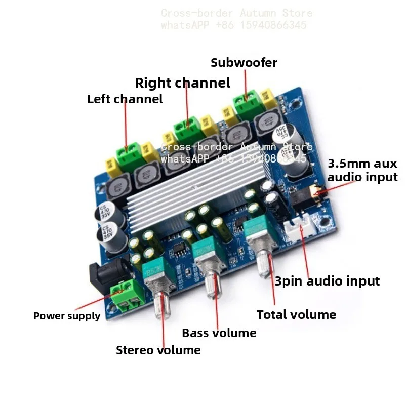 For TPA3116 audio power amplifier board 2.1 channel 2 * 50W + 100W high power high fidelity audio module G-516D