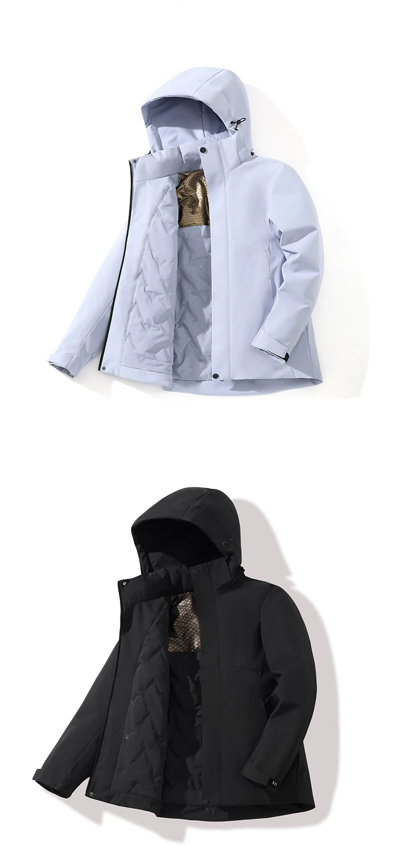 LNGXO Unisex Winter Warme Wasserdichte Jacke Wandern Klettern Trekking Skifahren Regenmantel Männer Frauen Winddichte Fleece Windjacke – Detail 17