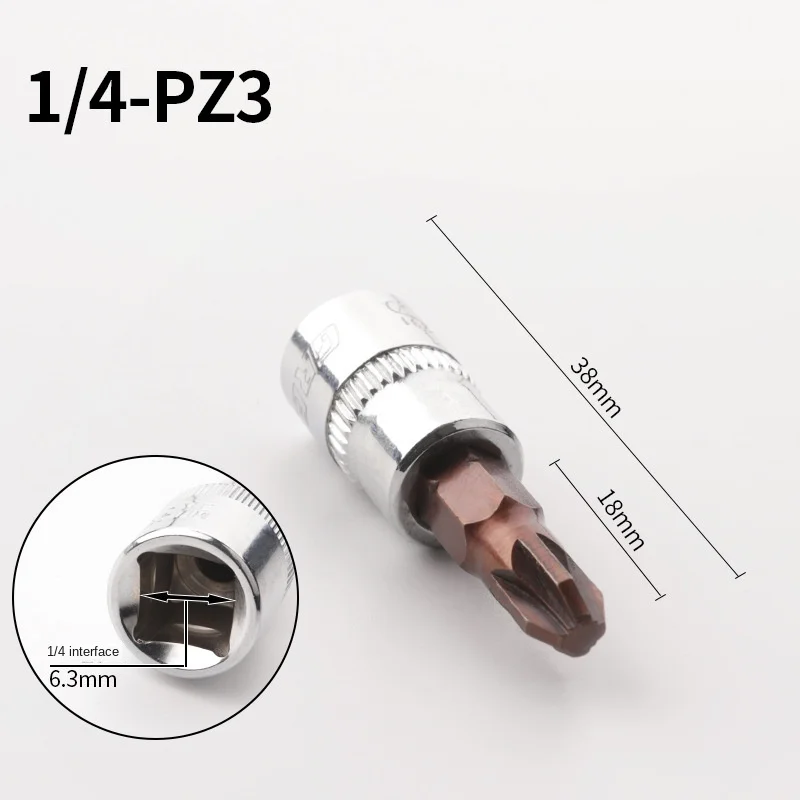 6Pcs 1/4 Inch Screwdriver Bit Socket Set Hex Screw Driver Bits H3-H8 Screwdriver Accessories For Torque Spanner Ratchet Wrench