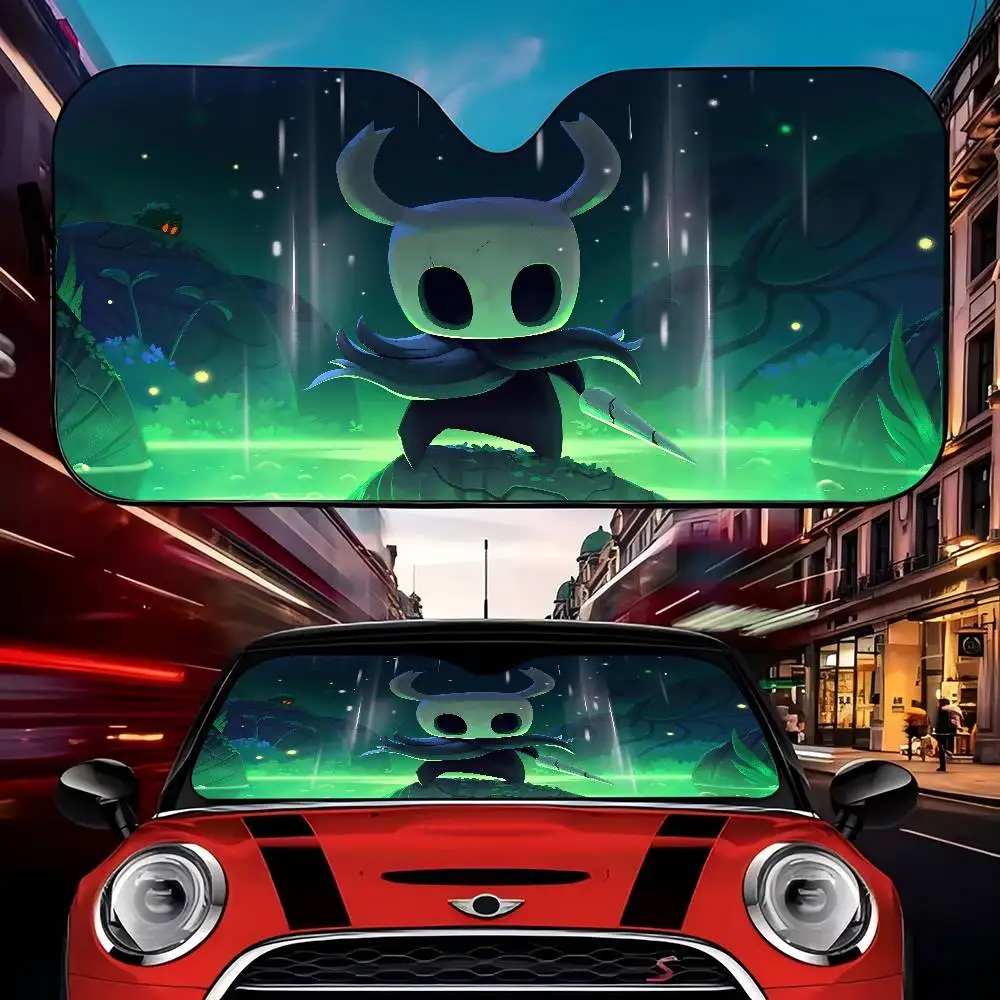 Beliebtes Spiel Hollow Knight Auto-Sonnenschutz für die Windschutzscheibe, blockiert UV-Strahlen, Sonnenschutz, Auto-Sonnenschutz, Geschenke für Papa, Freund