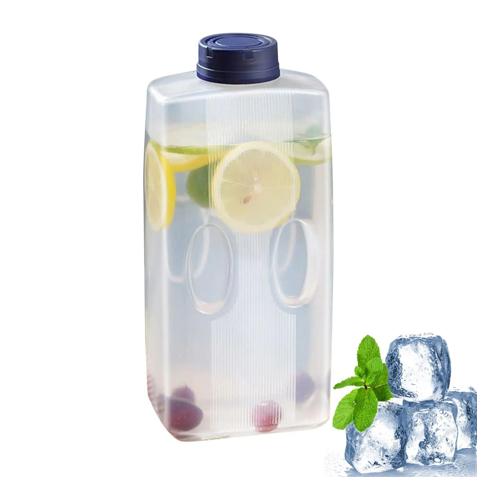 Saftbehälter für den Kühlschrank, 2L Getränkespender mit Deckel für heißes Wetter, Milch und Limonade