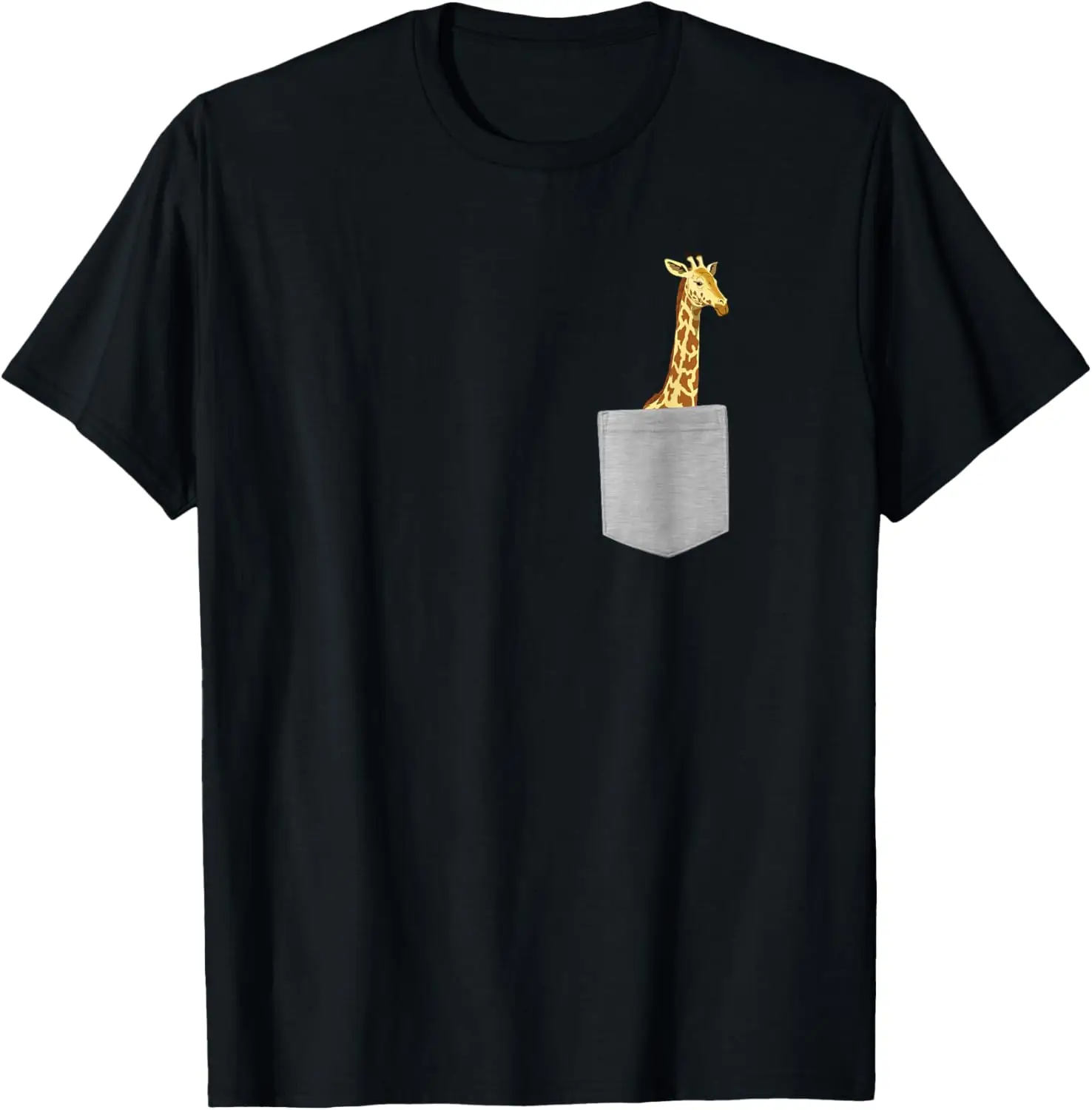 

Pocket Giraffe Funny Camelopard Animal Lovers Humor Novelty T-Shirt