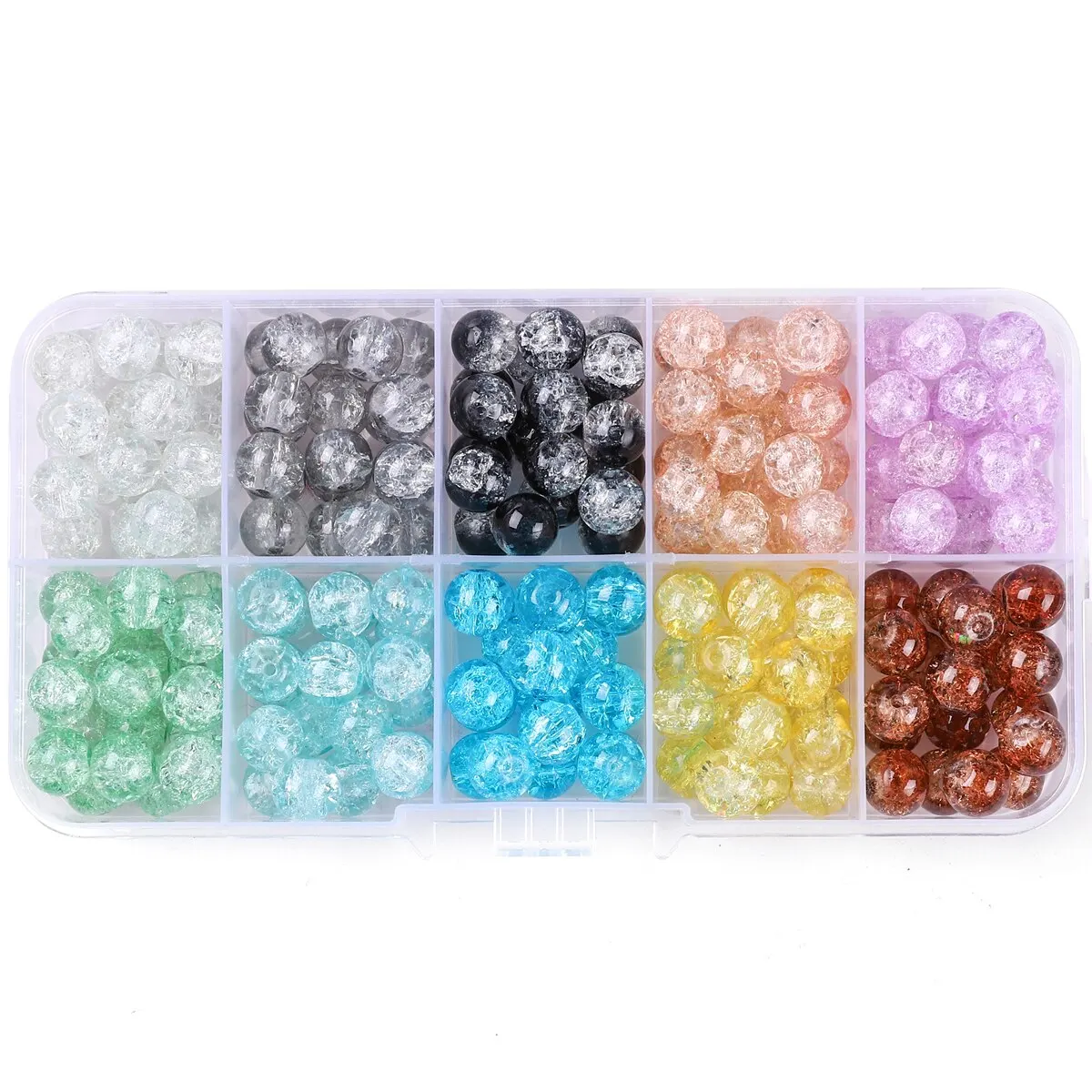 200pcs Box Filled with Broken Glass Beads, Loose Beads, DIY Handmade Bracelets, Necklaces, Beads, Jewelry Accessories