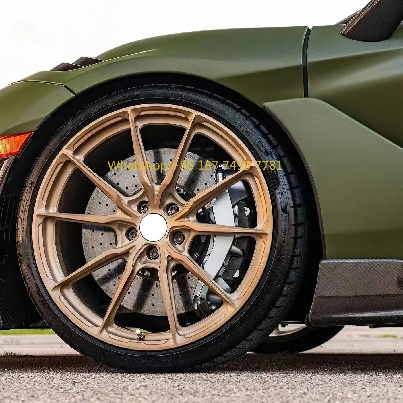 

1-Piece Brushed Bronze Gold Custom Forged Racing Car Wheels Car Alloy Monoblock Wheel Rim for .. . G80