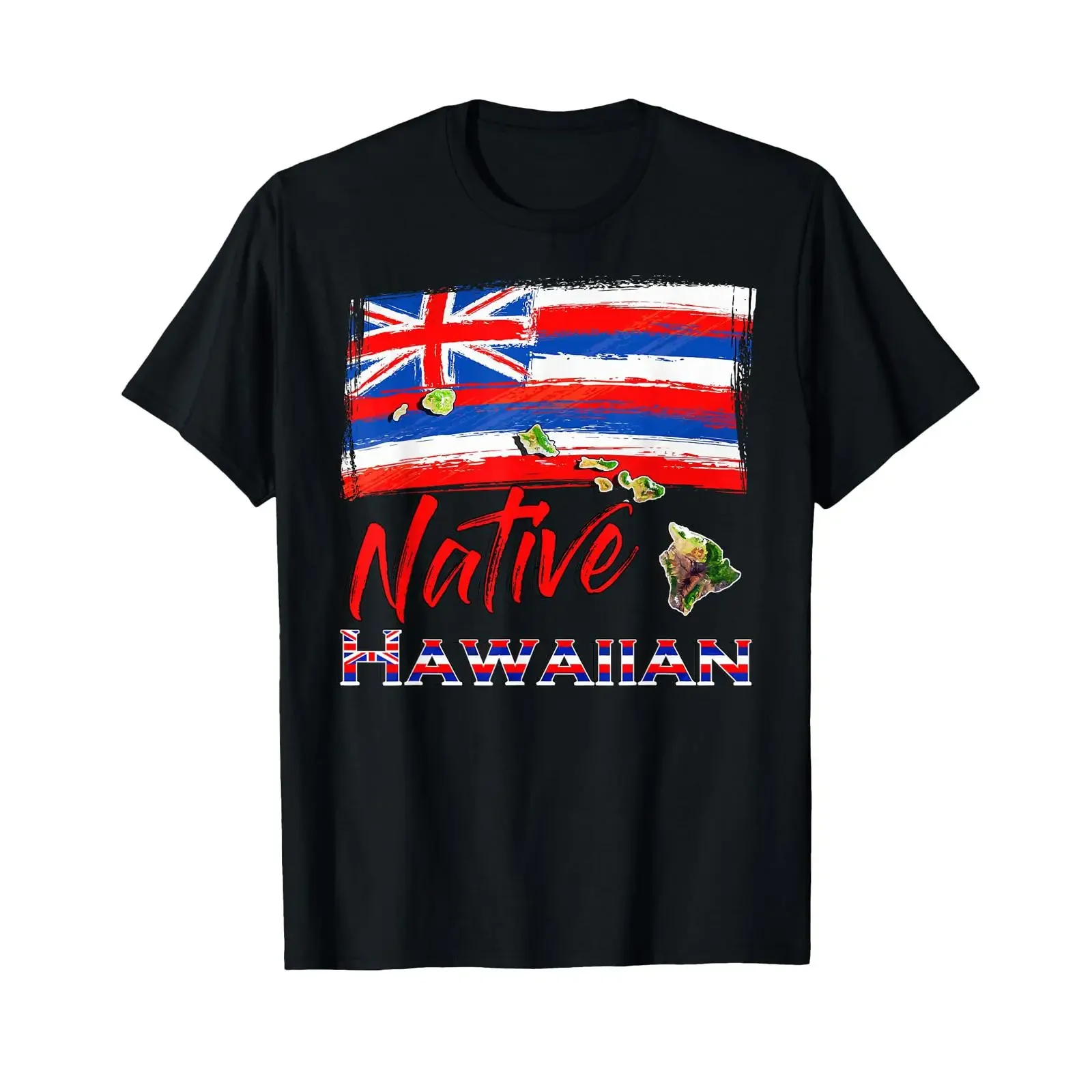 Hawaiian Islands Hawaii Flag Native T Shirt vintage Washed homme Soft Comfortable Versatile graphic Stylish Stretched Unisex