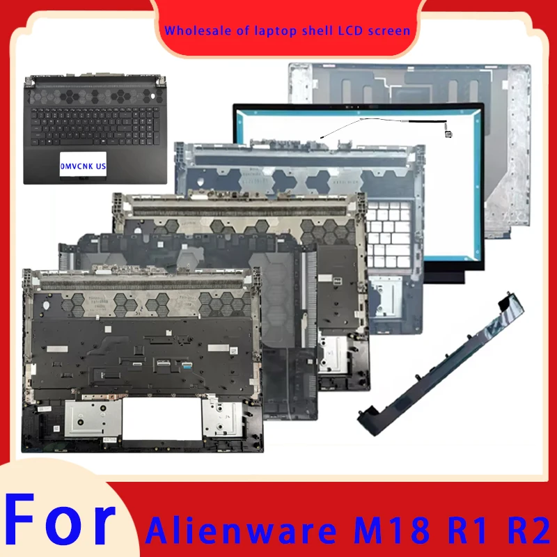 Suitable for Alienware M18 R1 R2 series laptops LCD screen top cover screen frame palm support bottom shell air outlet keyboard