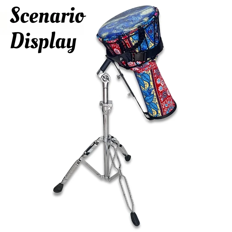 8-13 Inch Metal Djembe Stand Reinforced Non-slip Stable Durable Adjustable African Drum Stand Musical Instrument Accessories