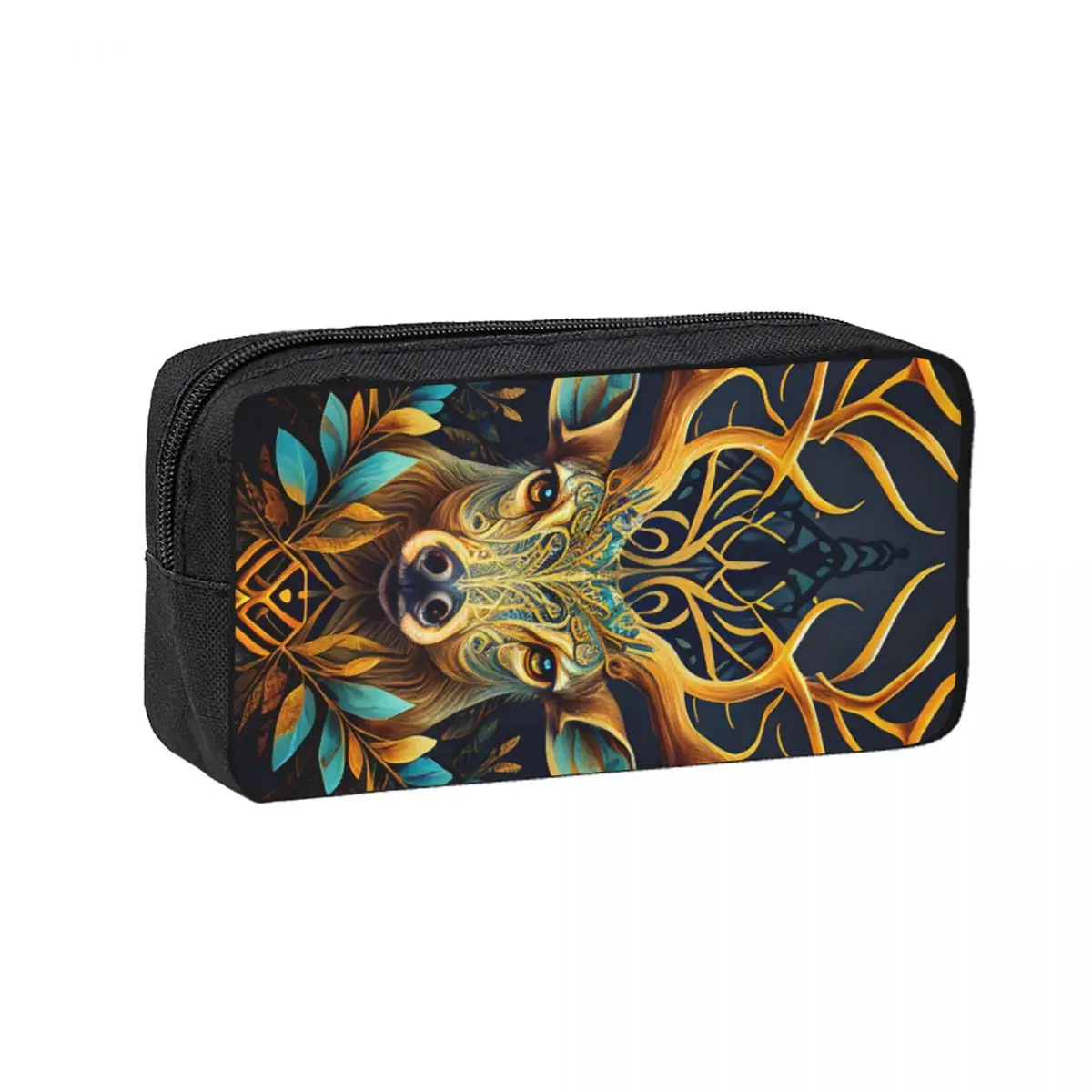 Tree And Life In Norse Deer Federmäppchen für Studenten, Geschenke, Stiftbox, Stifttasche, Aufbewahrung von Schreibwaren