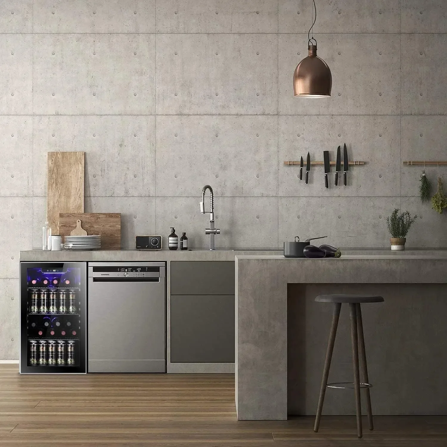 

26 Bottle 130 Can Mini Wine Cooler Refrigerator Clear Glass Door Beverage Cabinet Beer Soda Cooler Compact Bar Fridg Customized