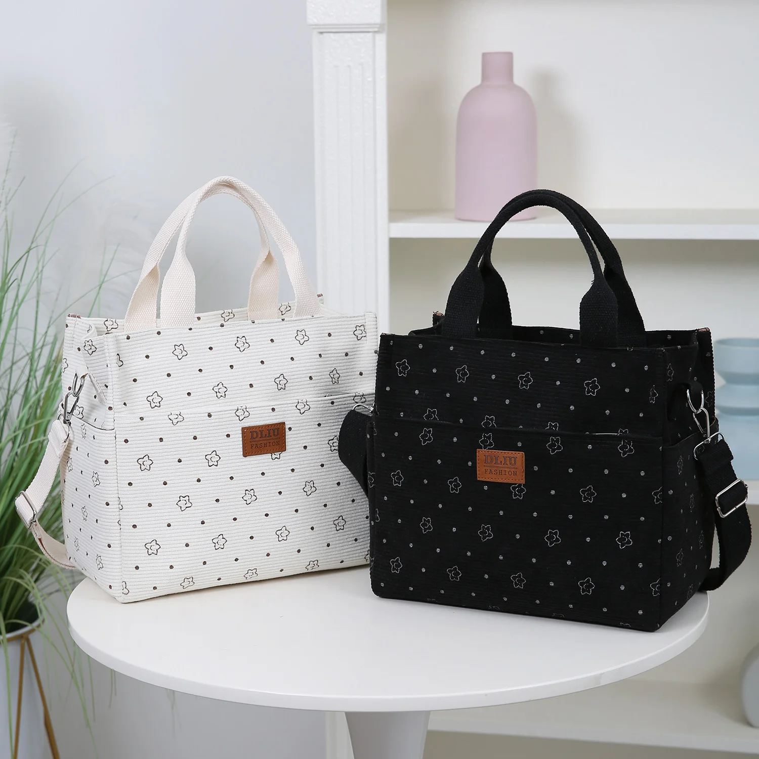 New large capacity tote bag with one shoulder diagonal span, handbag, shopping, commuting, and office storage miscellaneous bag.