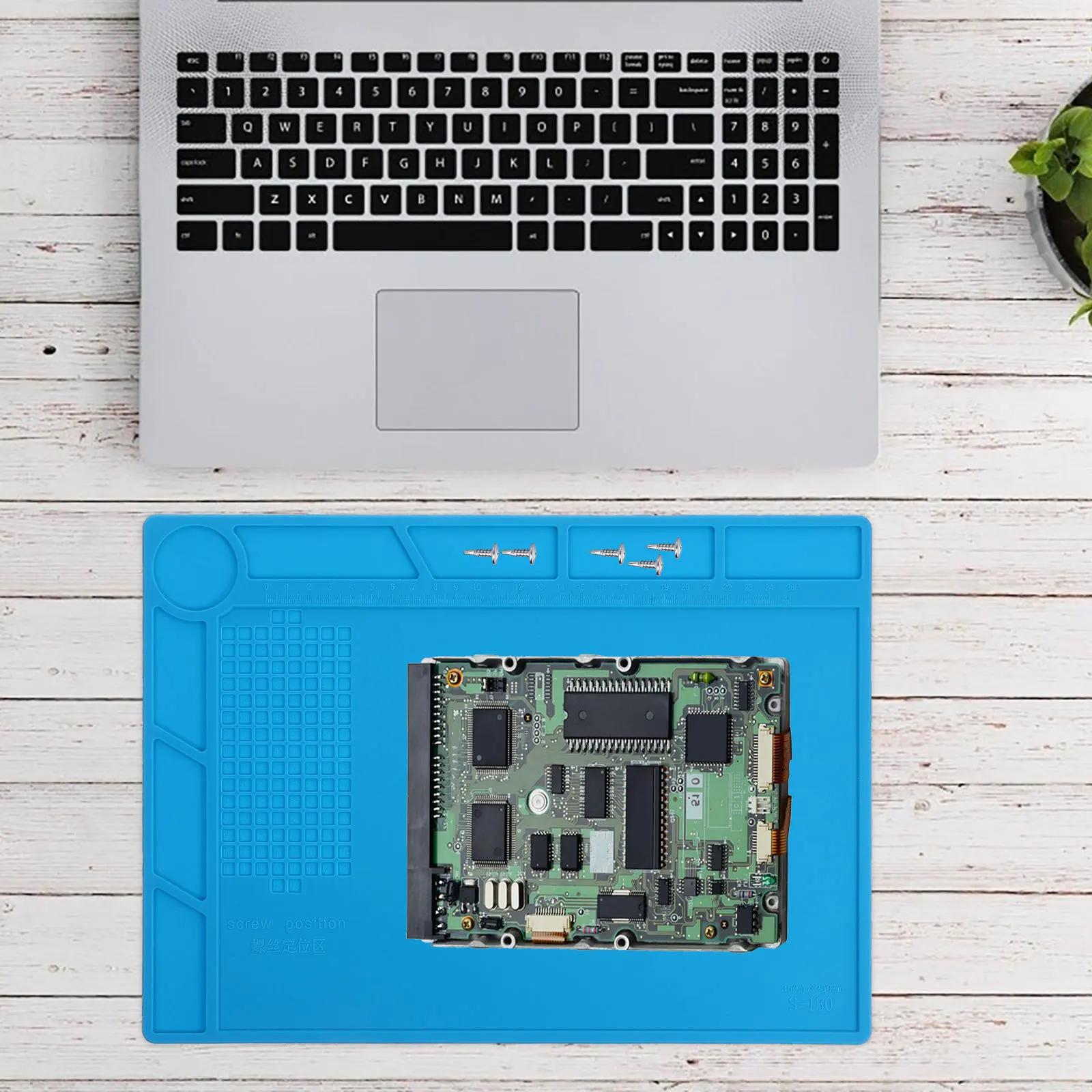 1 مجموعة سيليكون لحام حصيرة معزول وسادة الحرارة لمهام لحام تحسين كفاءة العمل منصة إصلاح نظيفة مرتبة