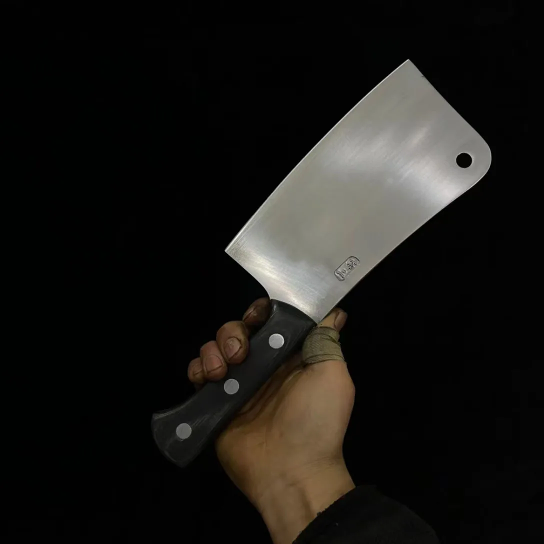 7.5 Chopper Knife 3 Layers BG42 Aviation Special Steel Blade Sharp Machete Hatchet Handmade Kitchen Knife Big Bone Poultry Tools